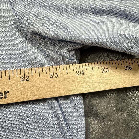 Polo Ralph Lauren Shirt Mens Large Blue‎ Striped Classic Fit Polo Rugby Preppy - Picture 5 of 8